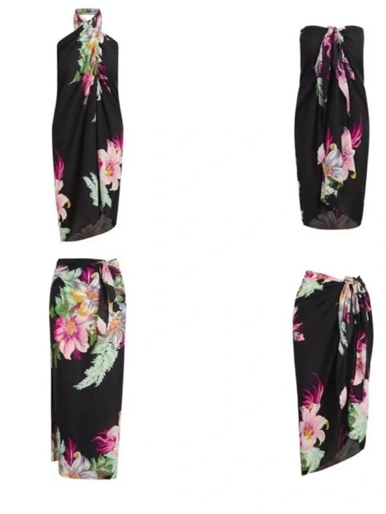 NWT Walter Baker Corsica Magnolia sarong one size - Picture 4 of 16